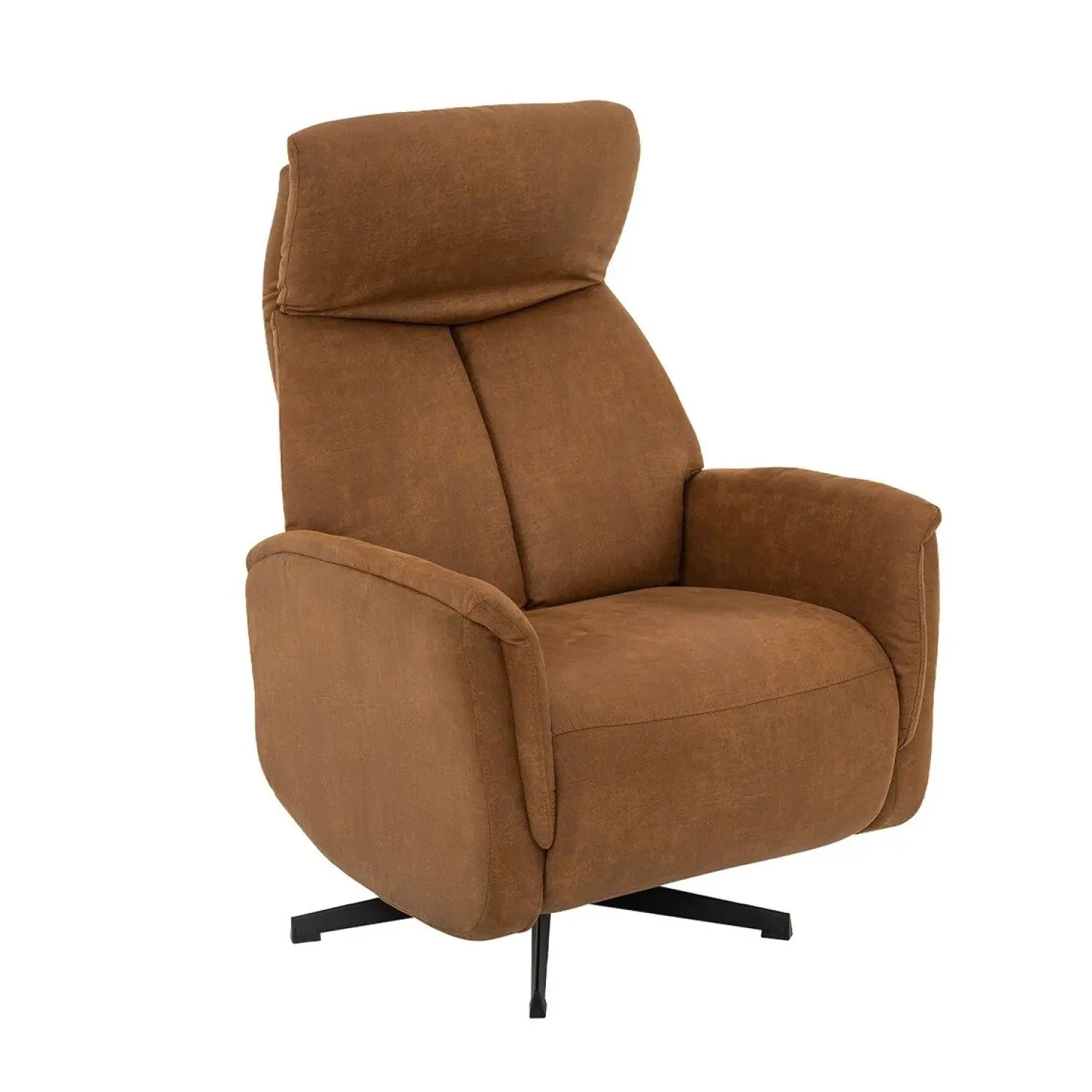 Label51 Fauteuils|Aarhus Elektrische Relaxfauteuil Cognac suede