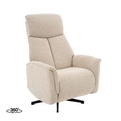 Label51 Fauteuils|Aarhus Elektrische Relaxfauteuil Naturel boucle
