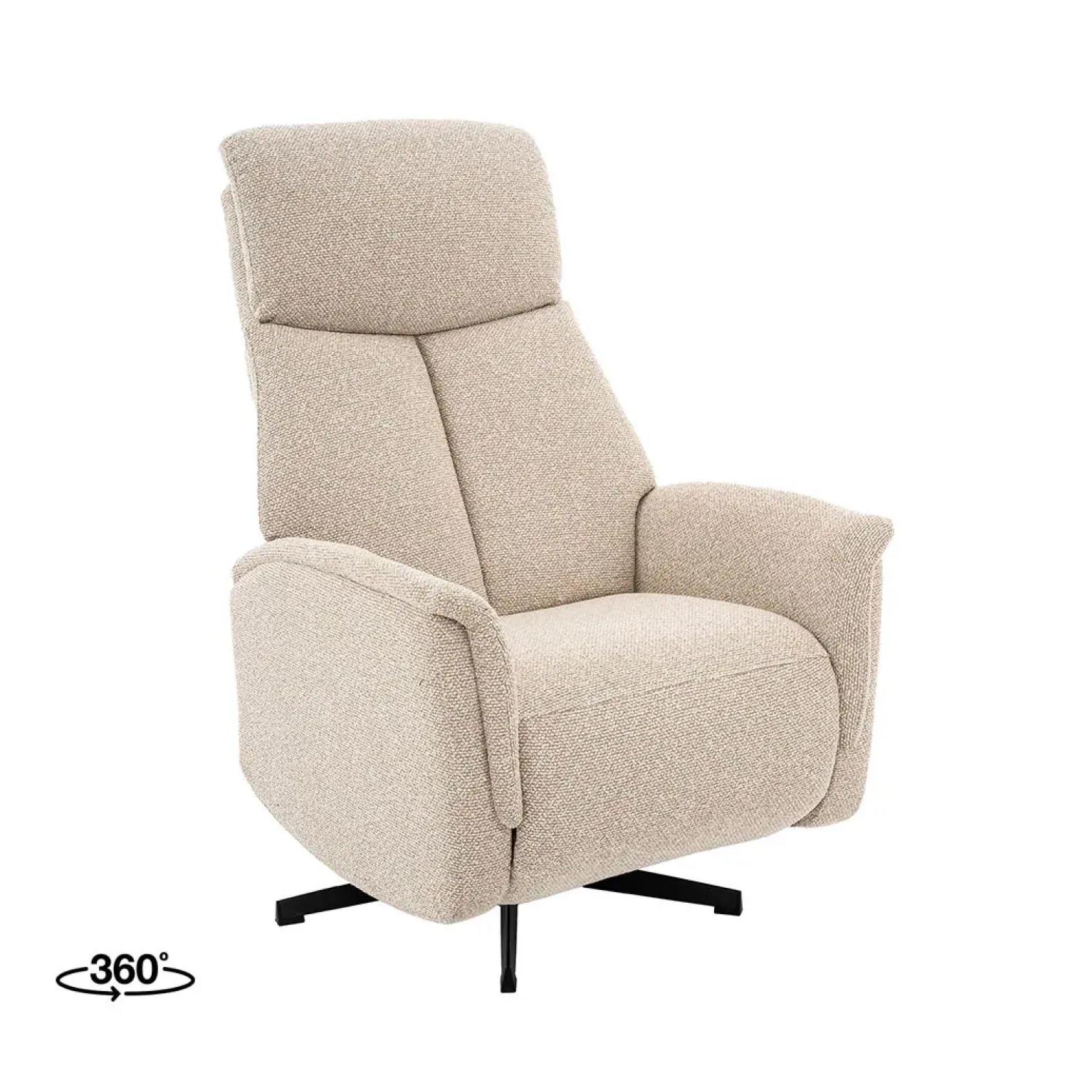 Label51 Fauteuils|Aarhus Elektrische Relaxfauteuil Naturel boucle