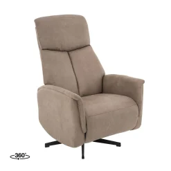Label51 Fauteuils|Aarhus Elektrische Relaxfauteuil Taupe suede