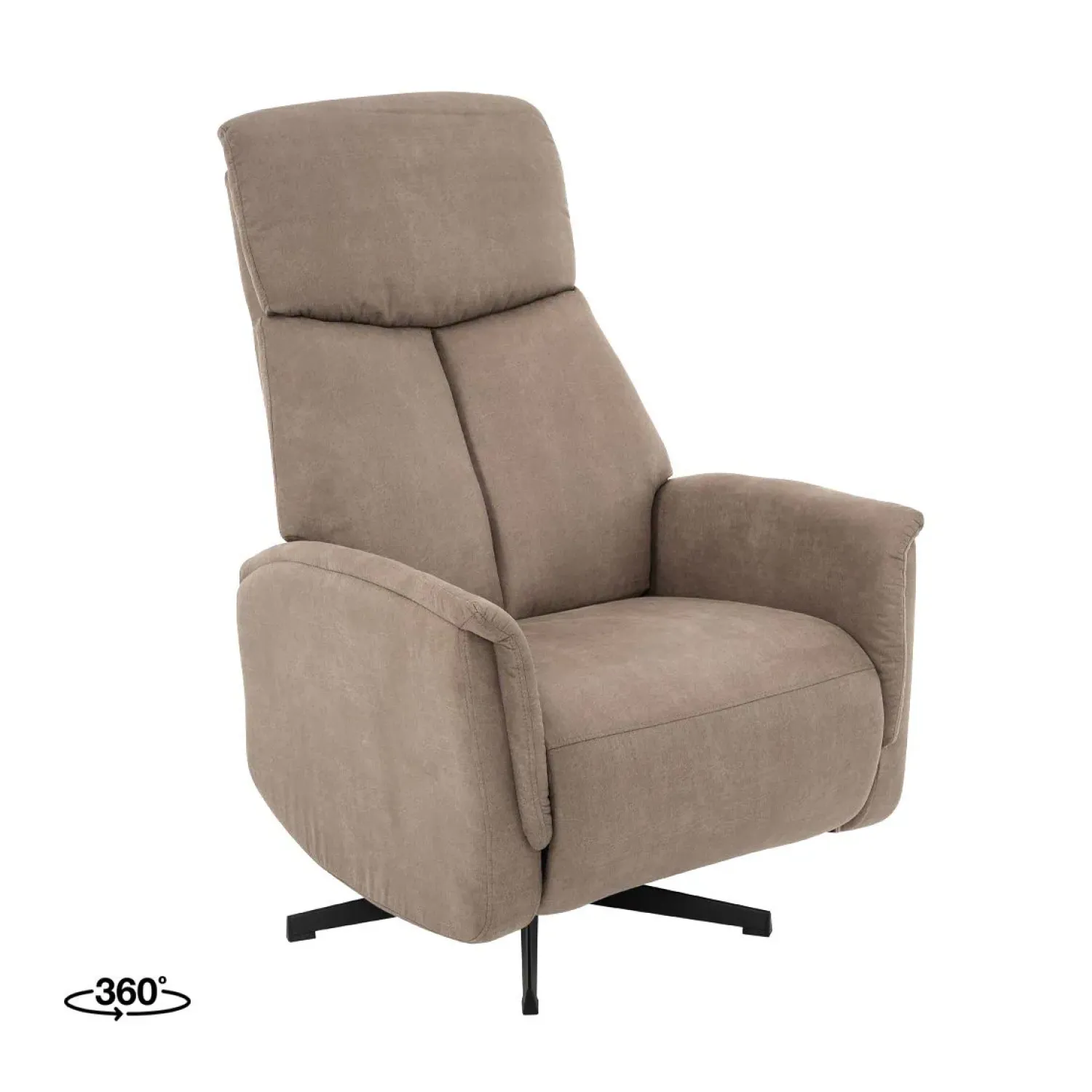 Label51 Fauteuils|Aarhus Elektrische Relaxfauteuil Taupe suede