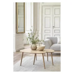 LykkeHome Salontafels|Ada Salontafel set van 2 driehoek Naturel