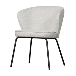 WOOOD Eetkamerstoelen|Admit Eetkamerstoel bouclé naturel