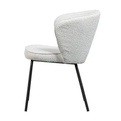 WOOOD Eetkamerstoelen|Admit Eetkamerstoel bouclé naturel