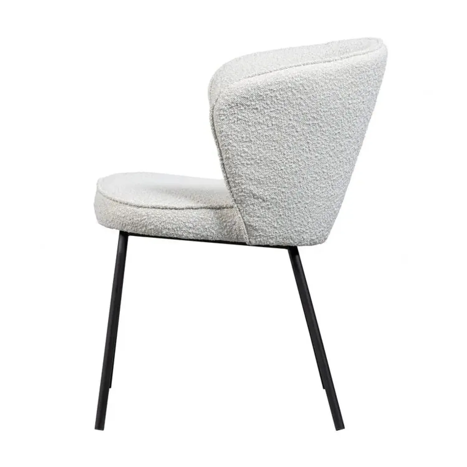 WOOOD Eetkamerstoelen|Admit Eetkamerstoel bouclé naturel