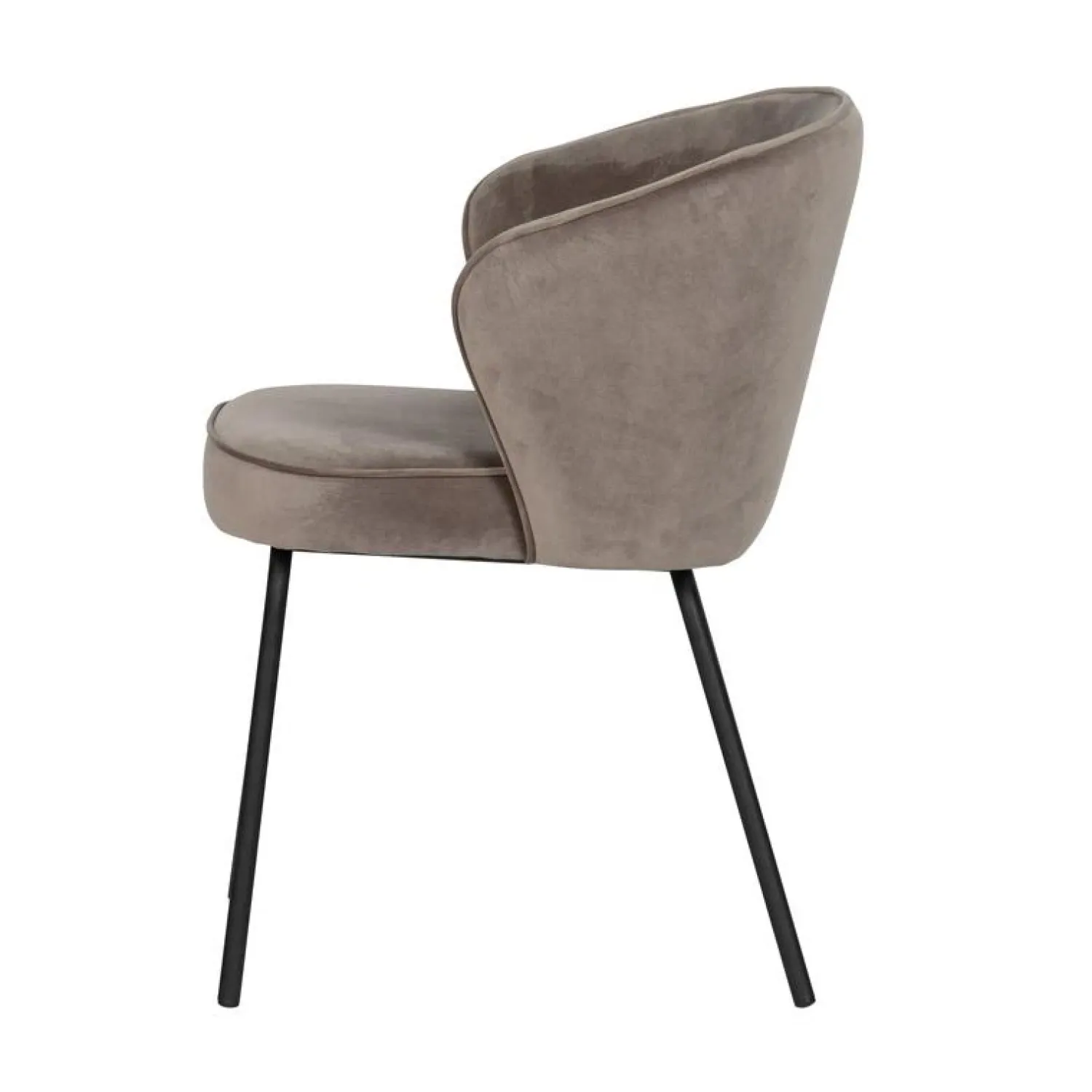 WOOOD Eetkamerstoelen|Admit Eetkamerstoel velvet zand