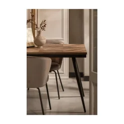 WOOOD Eetkamerstoelen|Admit Eetkamerstoel velvet zand