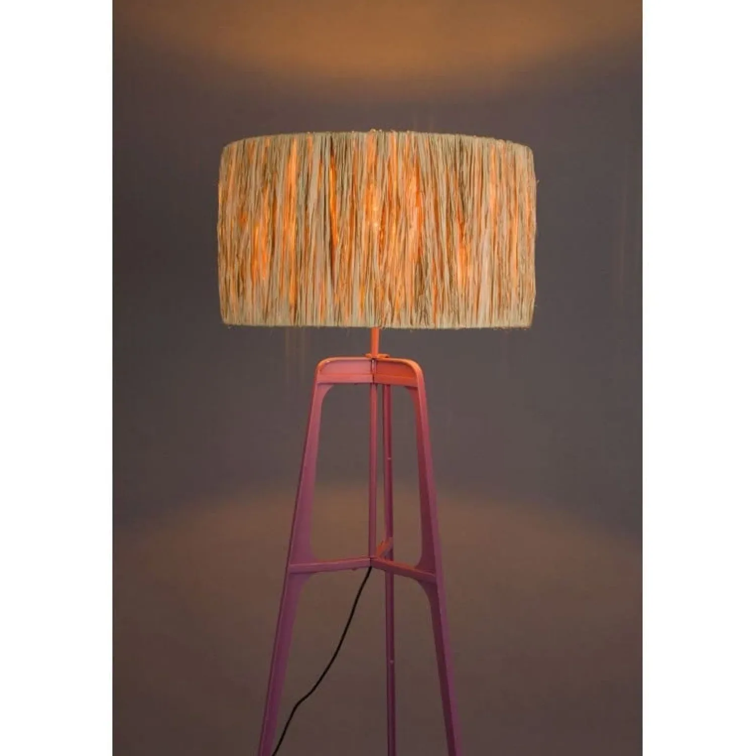 Dutchbone Vloerlampen|Afra 1-lichts Vloerlamp Plum