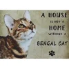 Cavetown Metalen Borden|A home Bengal Cat - metalen bord