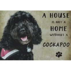 Cavetown Metalen Borden|A home Cockapoo Black - metalen bord