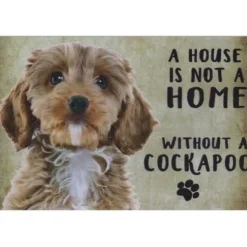Cavetown Metalen Borden|A home Cockapoo Brown - metalen bord