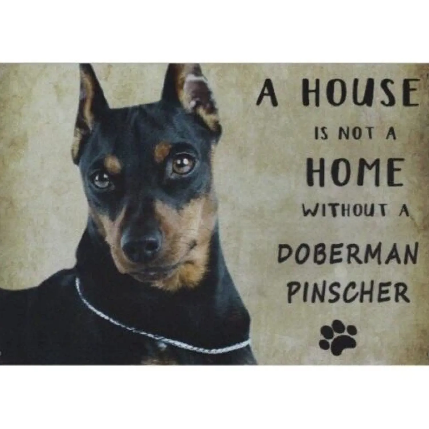 Cavetown Metalen Borden|A home Dobermann Pinscher - metalen bord