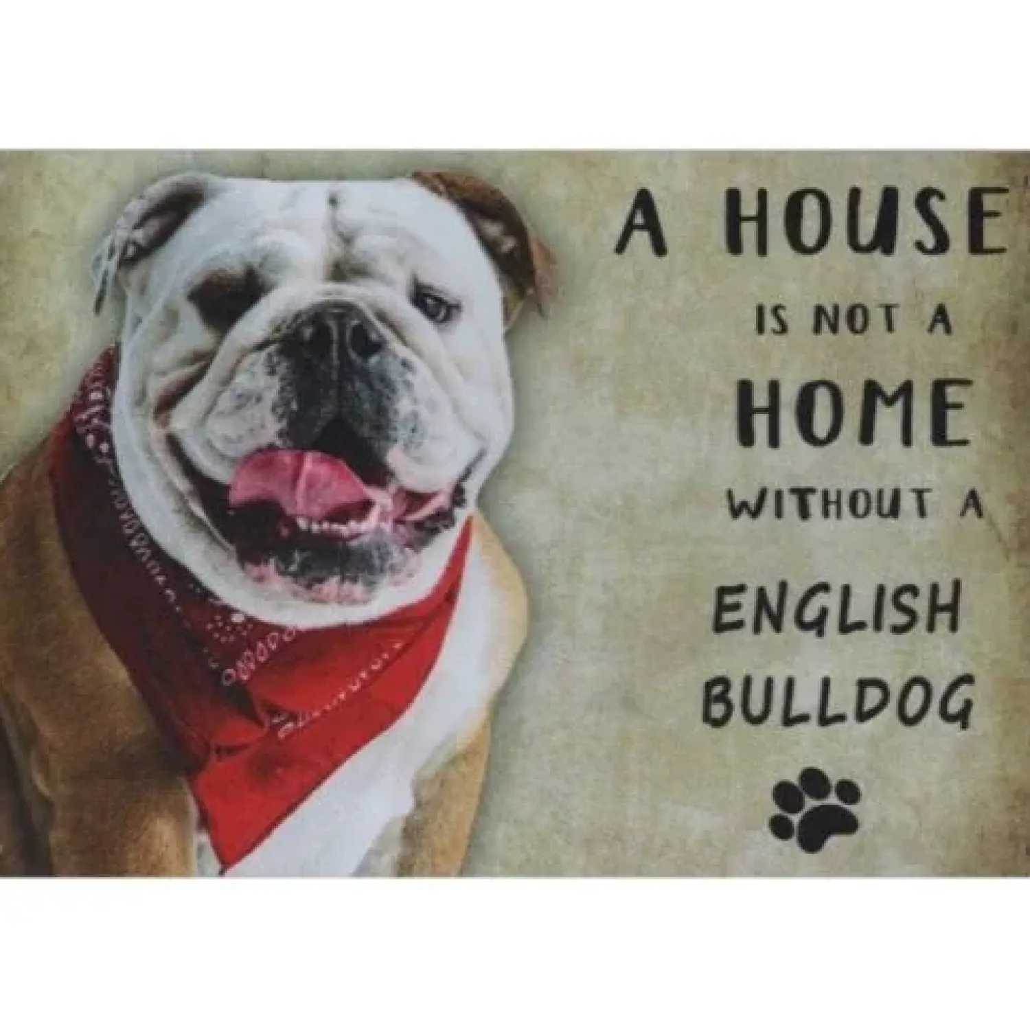 Cavetown Metalen Borden|A home English Bulldog Halsdoek - metalen bord