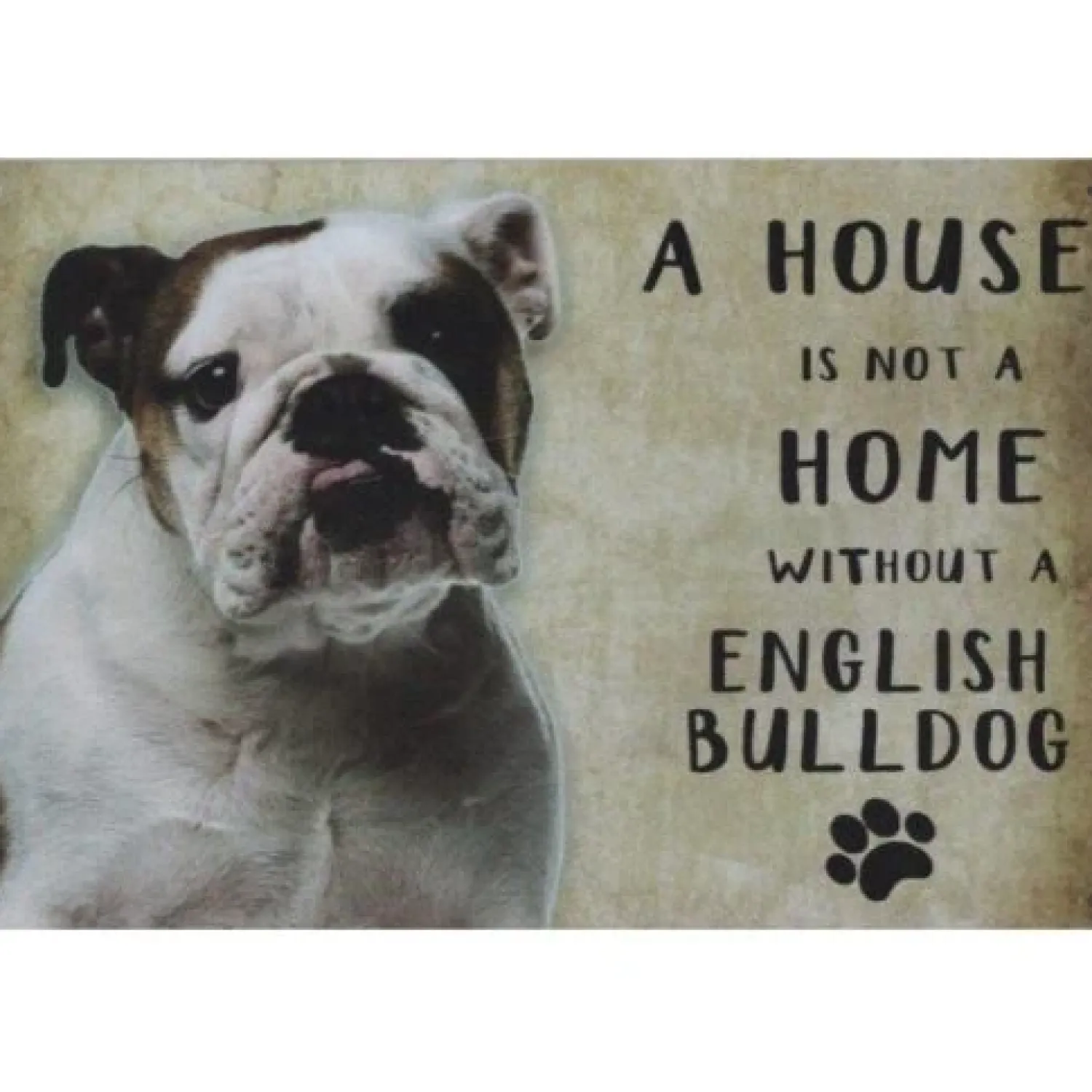 Cavetown Metalen Borden|A home English Bulldog - metalen bord