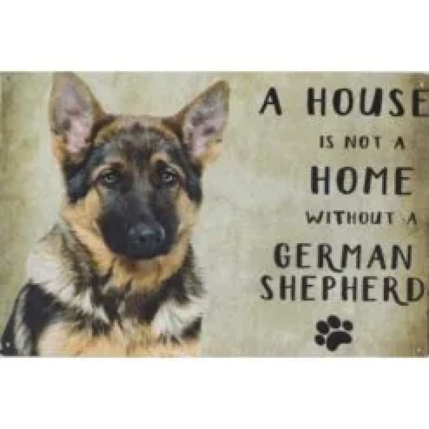 Cavetown Metalen Borden|A home German Shepherd Long Hair - metalen bord