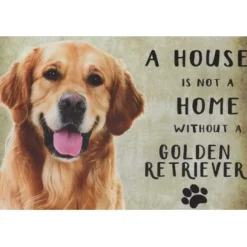 Cavetown Metalen Borden|A home Golden Retriever - metalen bord