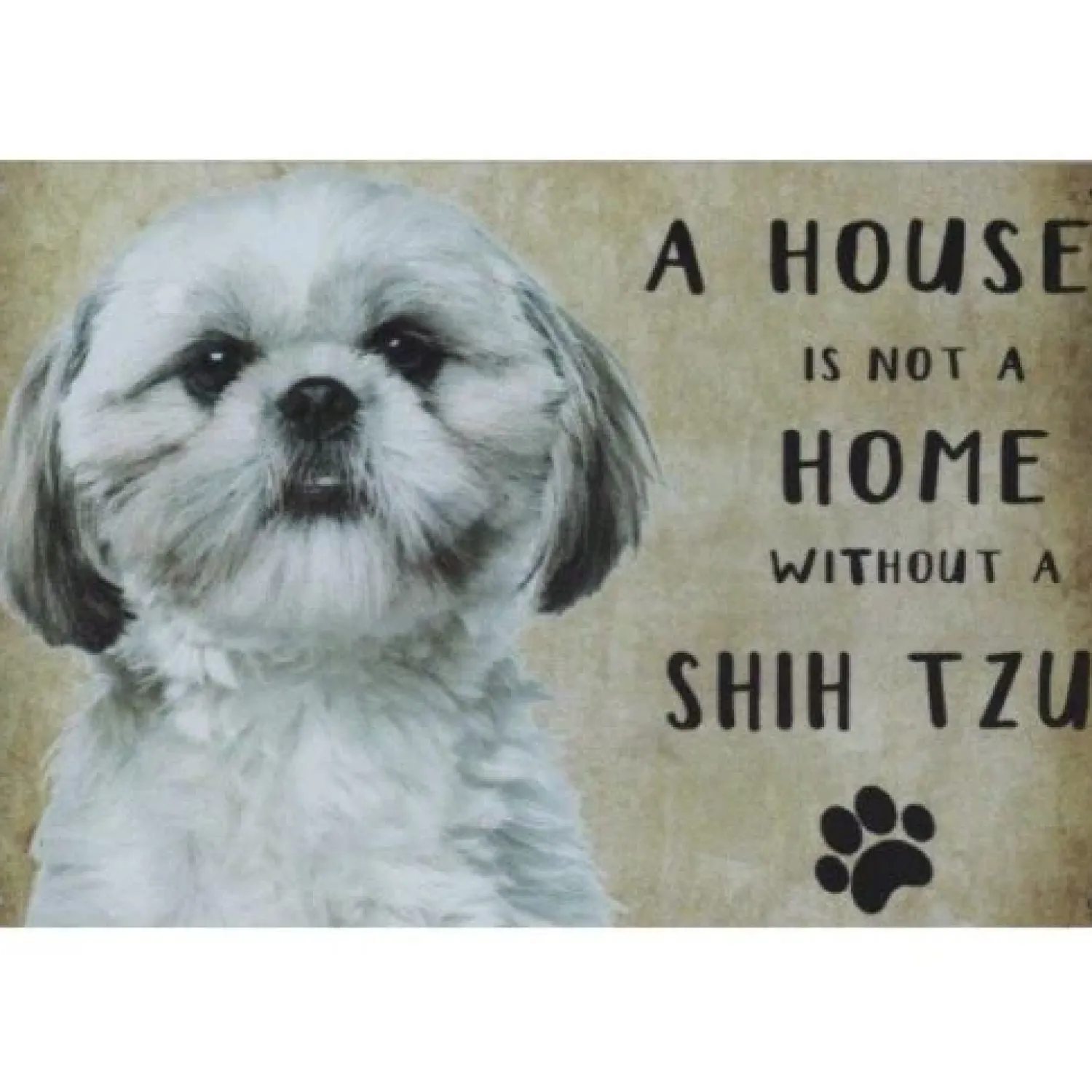 Cavetown Metalen Borden|A home Shih Tzu - metalen bord