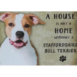 Cavetown Metalen Borden|A home Staffordshire Bull Terriër - metalen bord