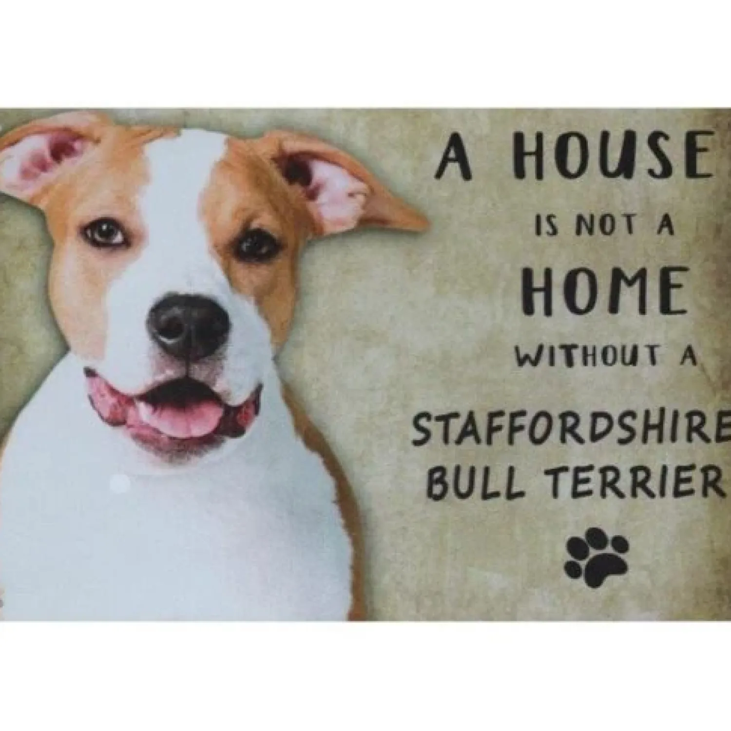 Cavetown Metalen Borden|A home Staffordshire Bull Terriër - metalen bord
