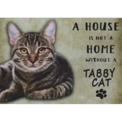 Cavetown Metalen Borden|A home Tabby Cat - metalen bord