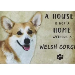 Cavetown Metalen Borden|A home Welsh Corgi - metalen bord