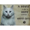 Cavetown Metalen Borden|A home White Cats - metalen bord