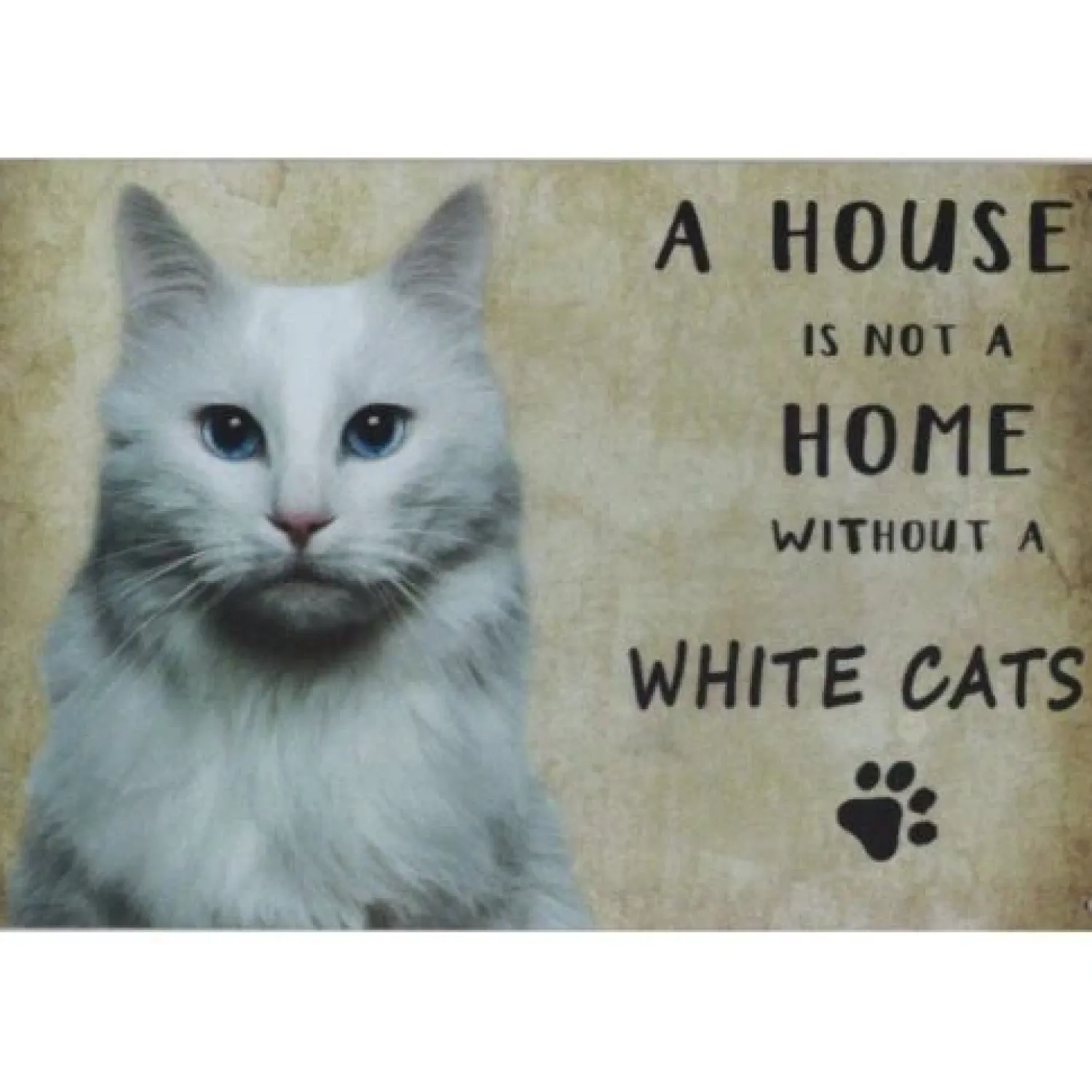 Cavetown Metalen Borden|A home White Cats - metalen bord