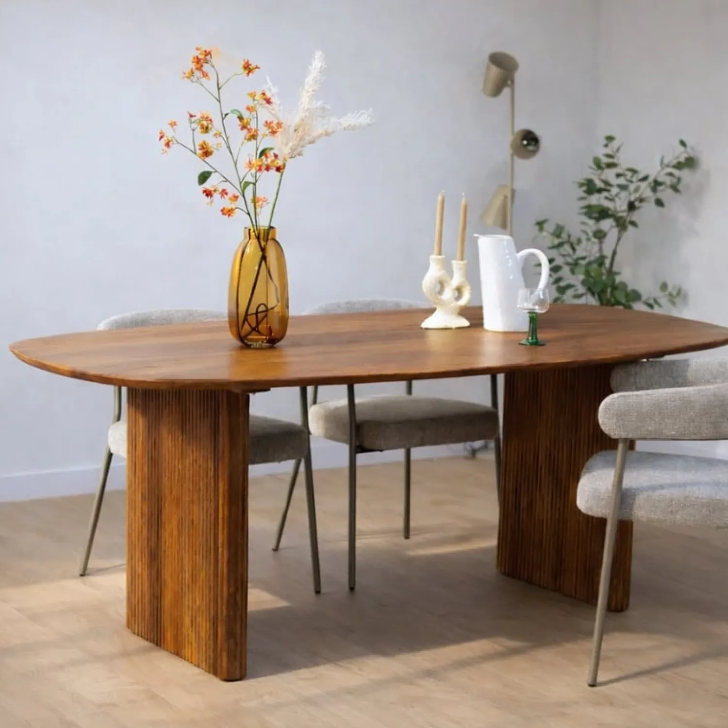 Vane Living Eettafels|Aki Eettafel bruin Deens Ovaal 200cm
