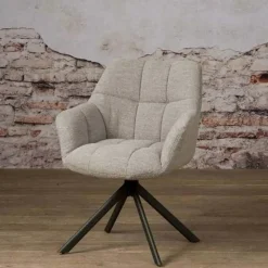 Tower living Eetkamerstoelen|Alabama eetkamerstoel draaibaar Alpine Steel