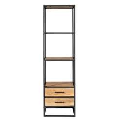 Furndea Boekenkasten|Industriele Kasten|Alaska Boekenkast Met lades Mangohout 55cm