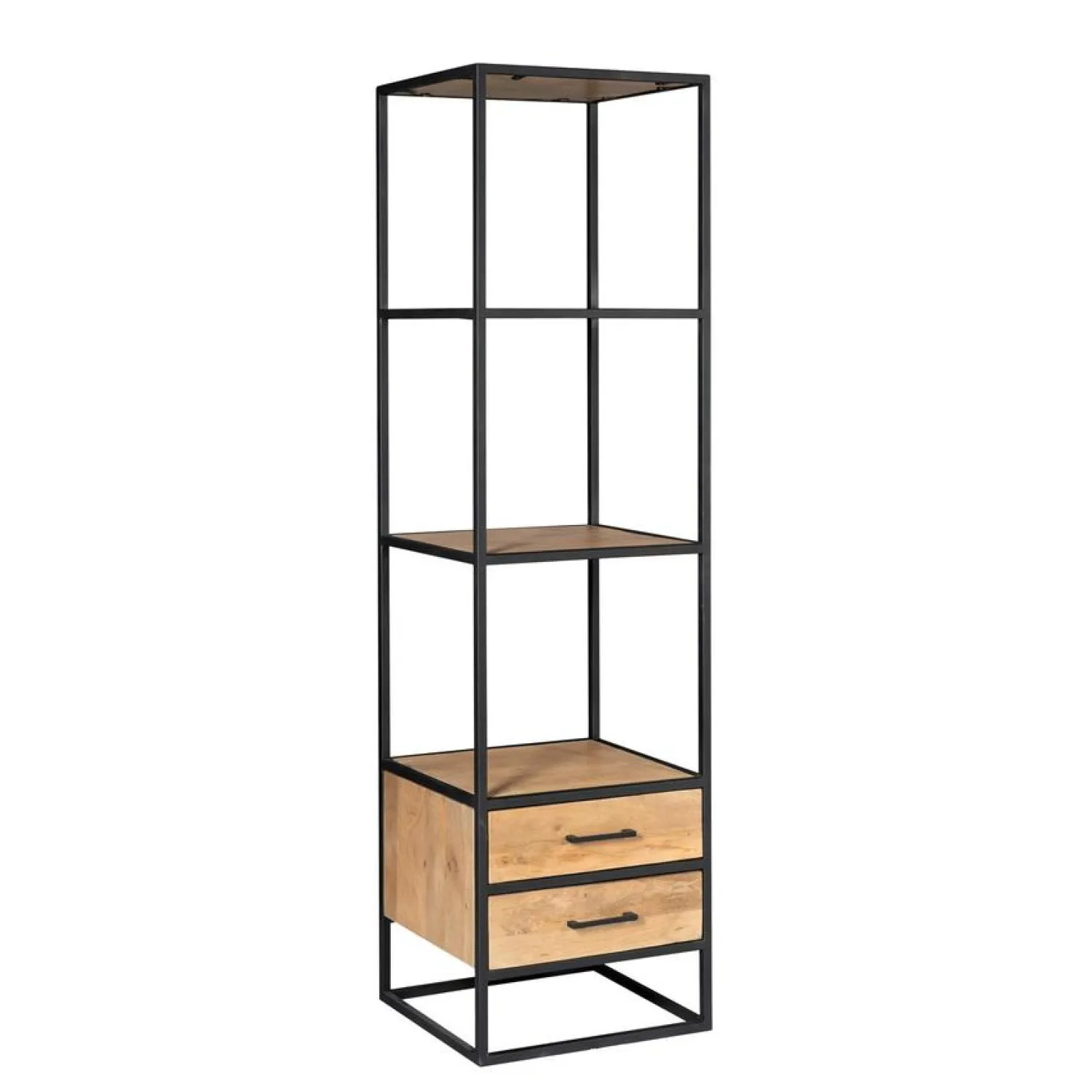 Furndea Boekenkasten|Industriele Kasten|Alaska Boekenkast Met lades Mangohout 55cm