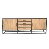 Furndea Dressoirs|Industriele Kasten|Alaska Dressoir Mangohout 210cm