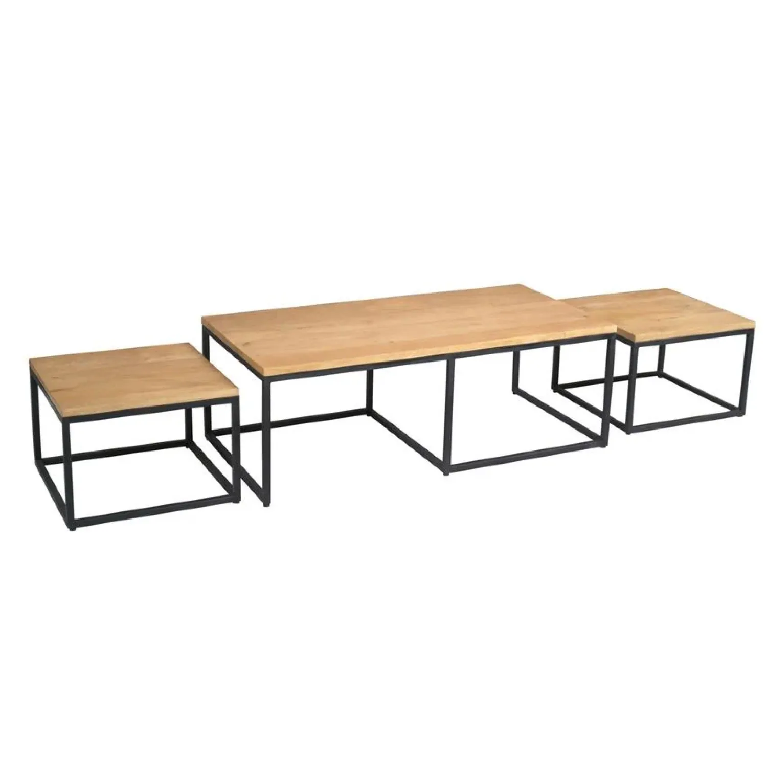 Furndea Salontafels|Alaska Salontafel Set van 3 rechthoekig Mangohout 120cm