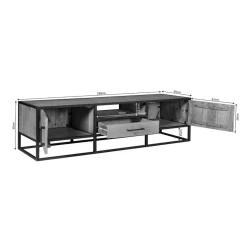 Furndea Industriele Kasten|Tv Meubels|Alaska Tv meubel Mangohout 180cm