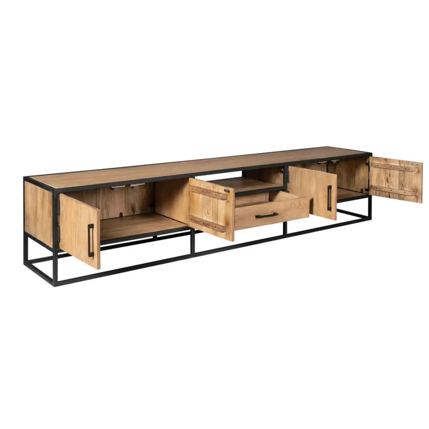 Furndea Industriele Kasten|Tv Meubels|Alaska Tv meubel Mangohout 240cm