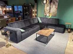 Neves Hoekbanken|Loungebanken|Alaska Velvet Hoekbank 4-zits Hoek met ottomane.