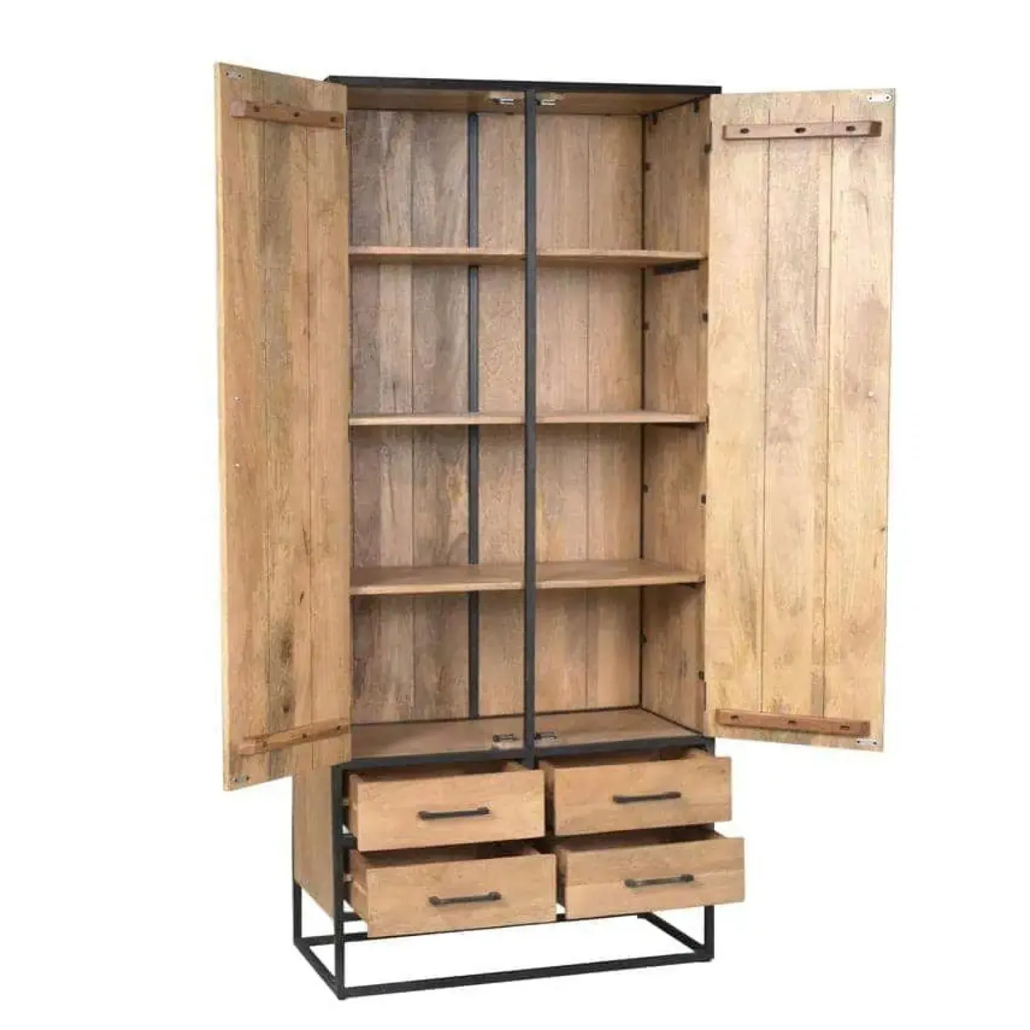 Furndea Wandkasten|Industriele Kasten|Alaska Wandkast Mangohout 90cm