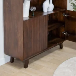 Vane Living Boekenkasten|Industriele Kasten|Albin Boekenkast walnoot 120cm
