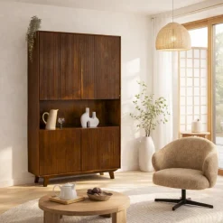 Vane Living Boekenkasten|Industriele Kasten|Albin Boekenkast walnoot 120cm
