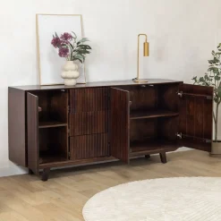 Vane Living Dressoirs|Industriele Kasten|Albin Dressoir walnoot 180cm