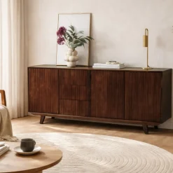 Vane Living Dressoirs|Industriele Kasten|Albin Dressoir walnoot 180cm