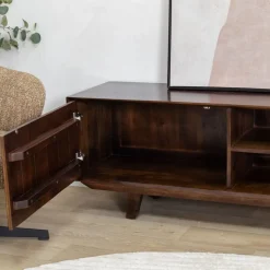 Vane Living Industriele Kasten|Tv Meubels|Albin Tv meubel walnoot 200cm