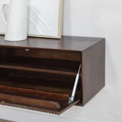 Vane Living Industriele Kasten|Tv Meubels|Albin Zwevend Tv meubel walnoot 200cm