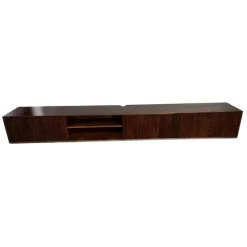 Vane Living Industriele Kasten|Tv Meubels|Albin Zwevend Tv meubel walnoot 240cm