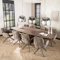 Kalfort Eetkamerstoelen|Aldira Eetkamerstoel Hoven taupe-bruin