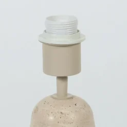 Steinmex Tafellampen|Alessia 1-lichts Tafellamp small Travertin met zeegras kap