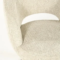 Eleonora Eetkamerstoelen|Alissa Eetkamerstoel Beige stof
