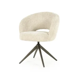 Eleonora Eetkamerstoelen|Alissa Eetkamerstoel Beige stof