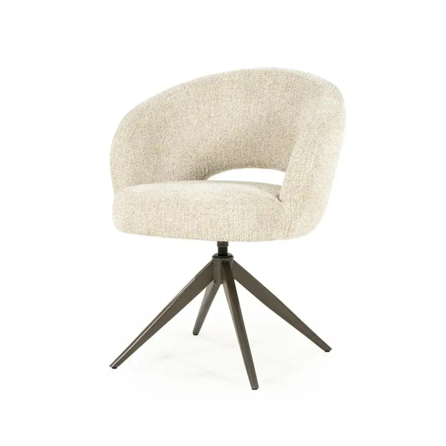 Eleonora Eetkamerstoelen|Alissa Eetkamerstoel Beige stof