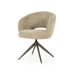 Eleonora Eetkamerstoelen|Alissa Eetkamerstoel Taupe stof